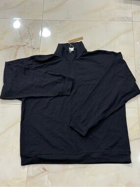 SKIMS Men's Black Half-Zip Sweater
